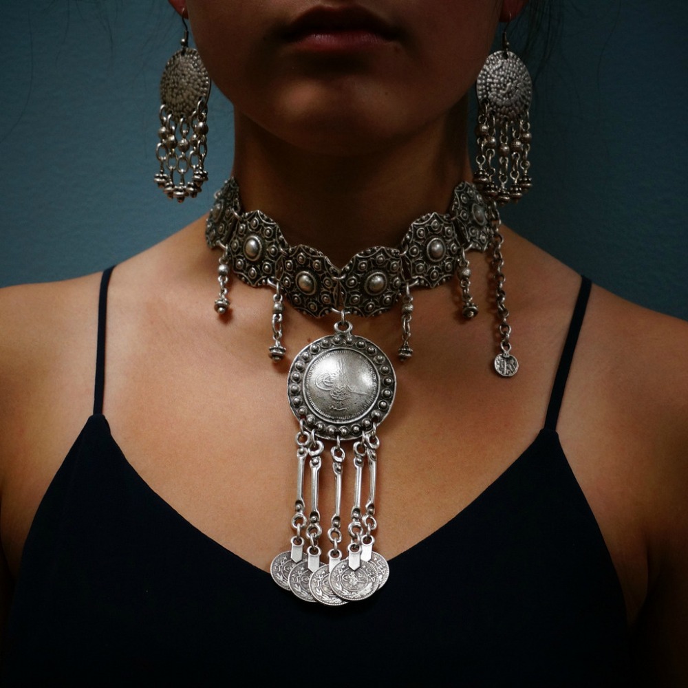 Ethnic Fashion Co In - Etnik Çingene Vintage Metal Sikke Püskül